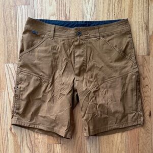Kuhl sz 34 Men's Renegade Ochre Brown Casual Shorts great pre owned condition